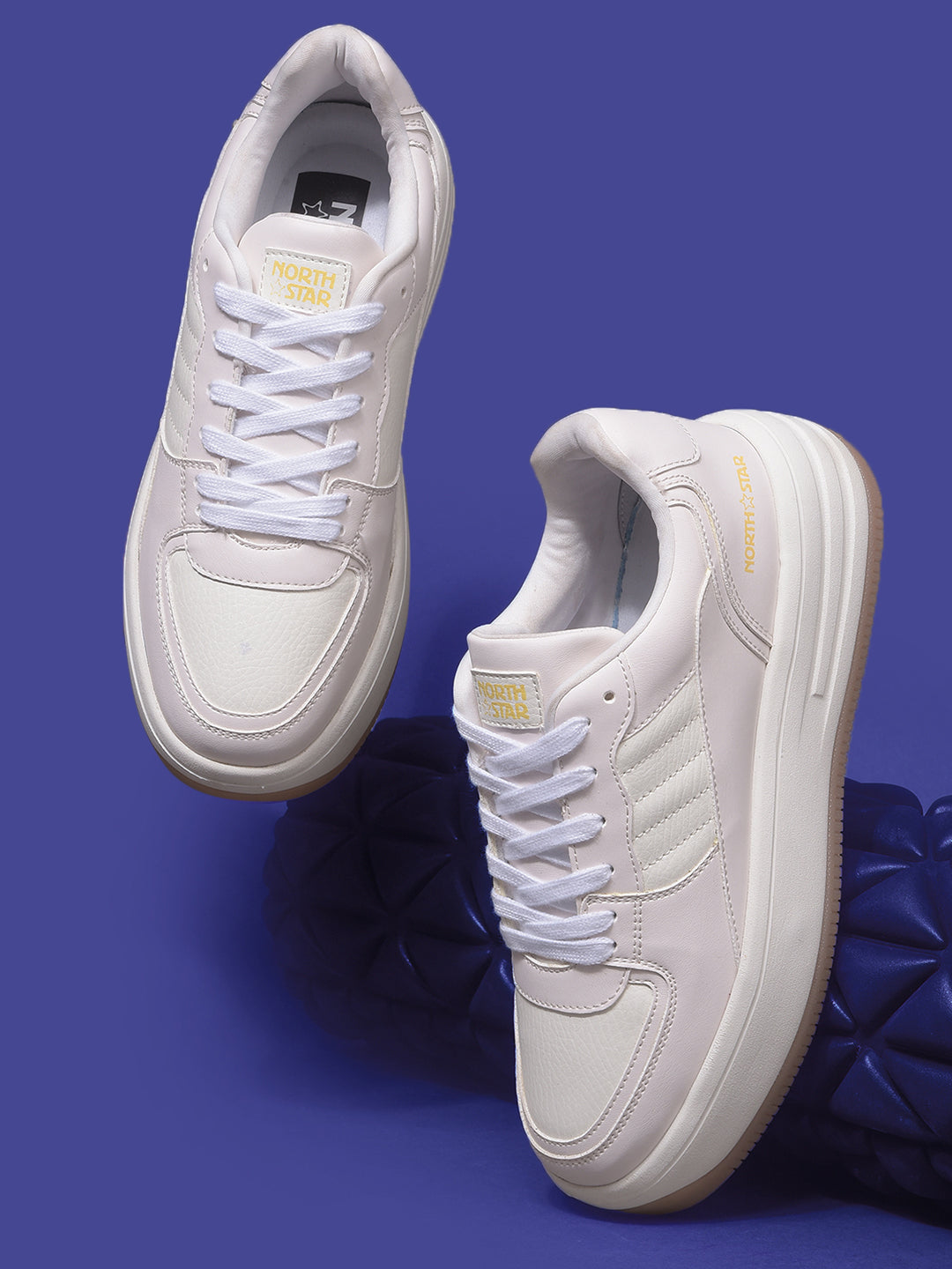 North Star Women White Casual Lace-up Sneakers - White - View 6