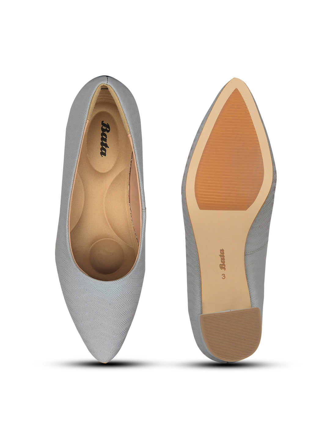 Bata Women Grey Pointed-Toe Block Heel Pump - Grey - View 4