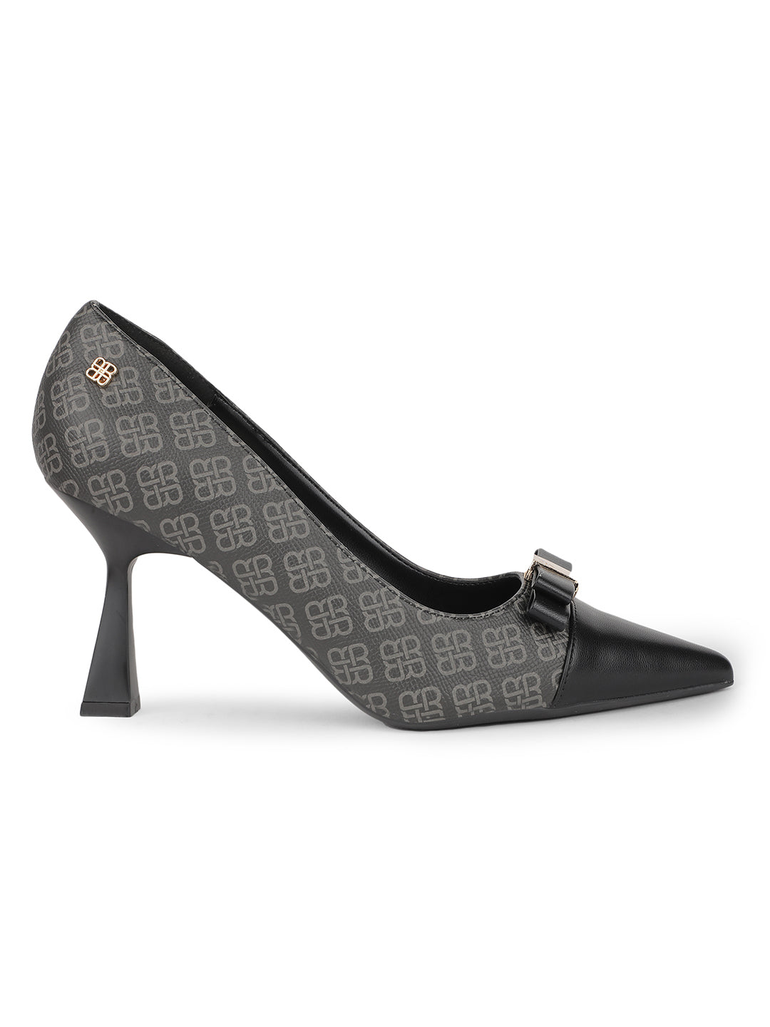 Bata Women Black Pointed-Toe Kitten Heel Pump - Black - View 2