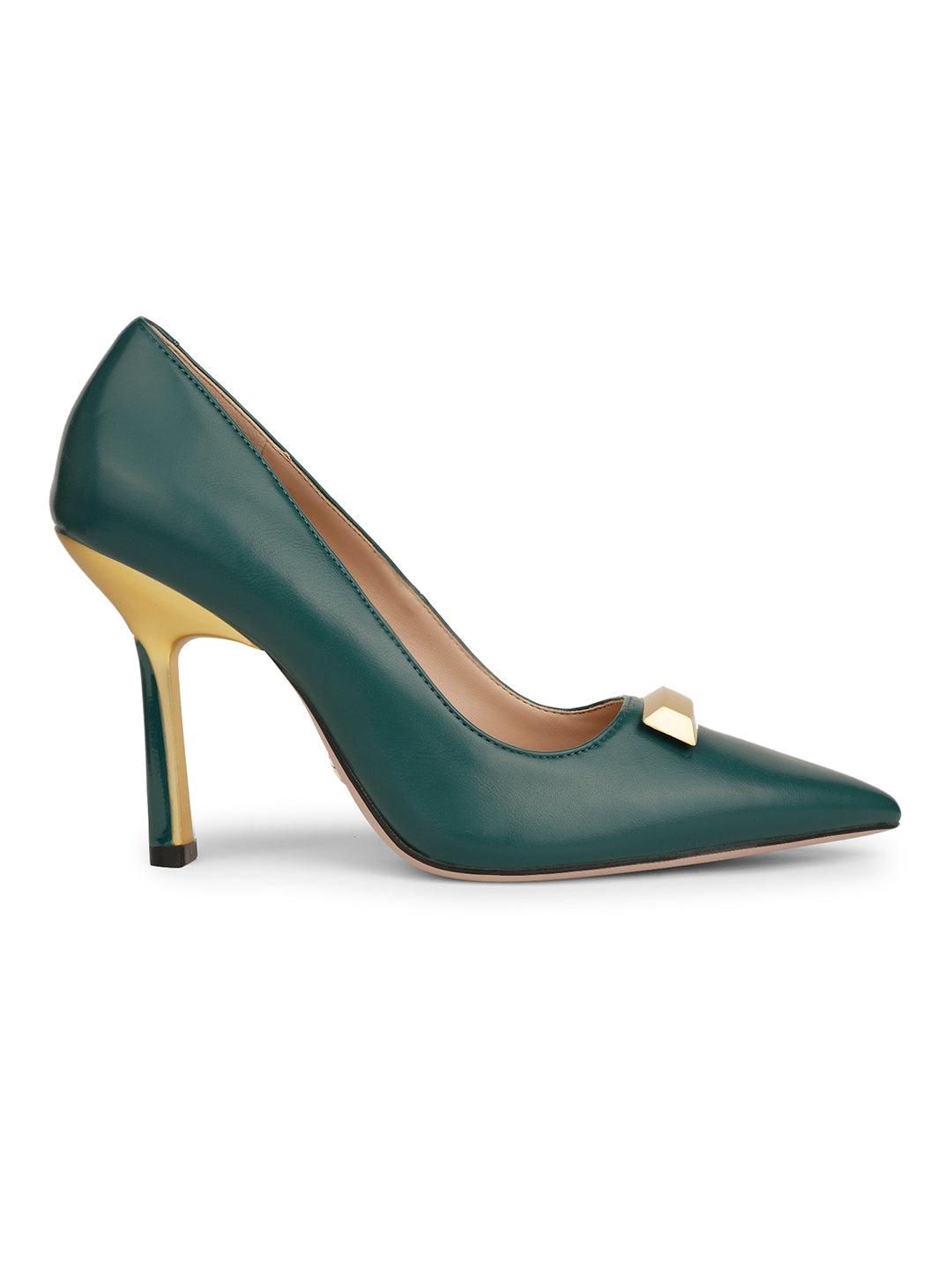 Nine West Women Pointed-Toe Stiletto Heel Pump - Dark Green - View 2