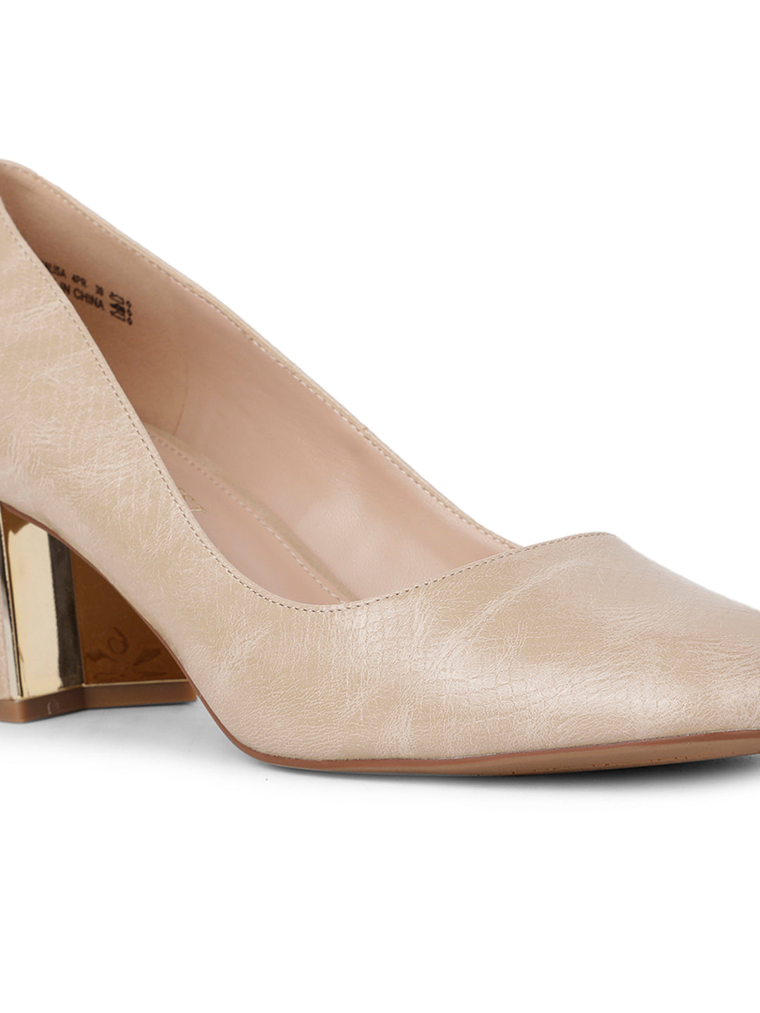Nine West Women Pointed-Toe Block Heel Pump - Beige - View 5