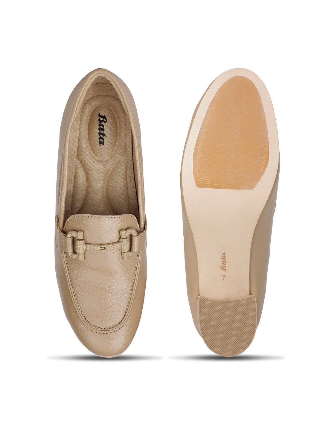 Bata Women Beige Pointed-Toe Block Heel Pump - Beige - View 4