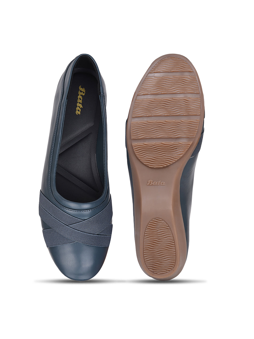 Bata Women Turquoise Blue Wedge Heel Slip-on Loafers - Turquoise Blue - View 4