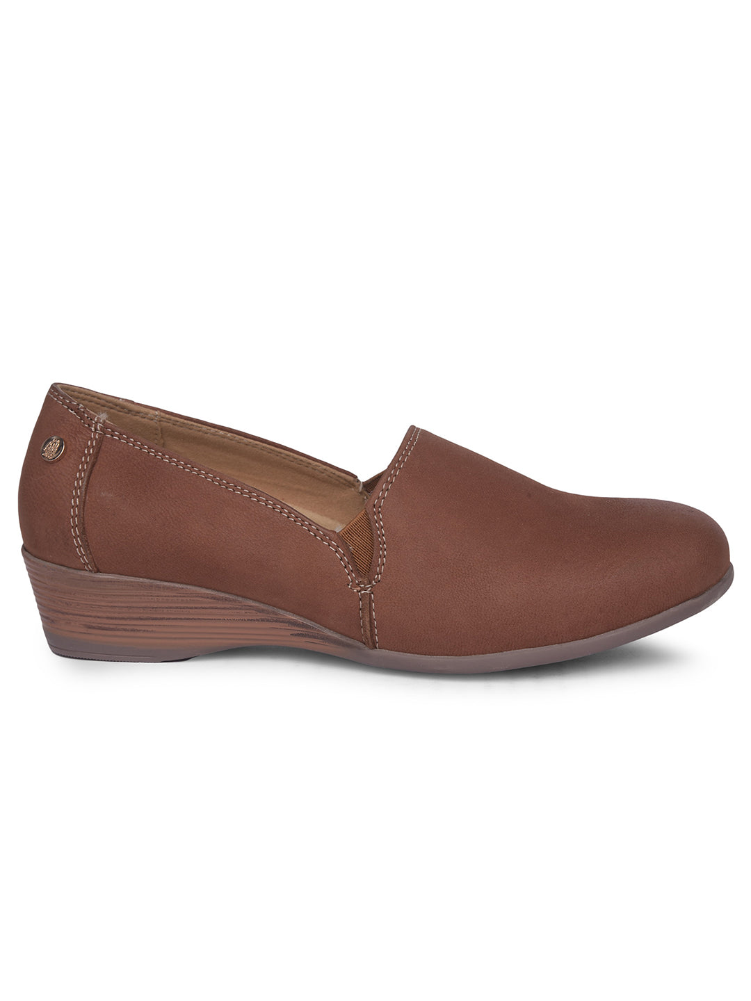 Hush Puppies Women Tan Wedge Heel Ballerina - Tan - View 2