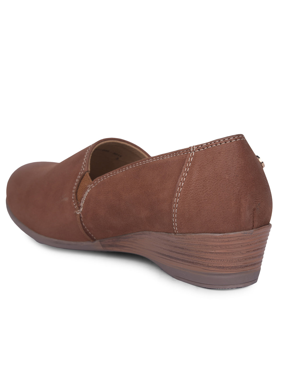 Hush Puppies Women Tan Wedge Heel Ballerina - Tan - View 3