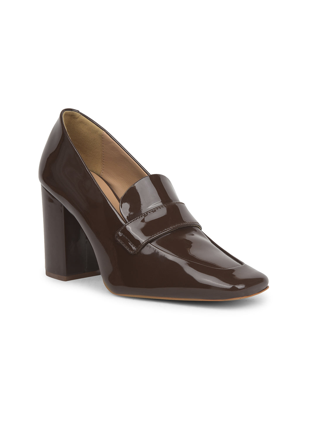 Nine West Women Casual Block Heel Pump - Brown - View 1