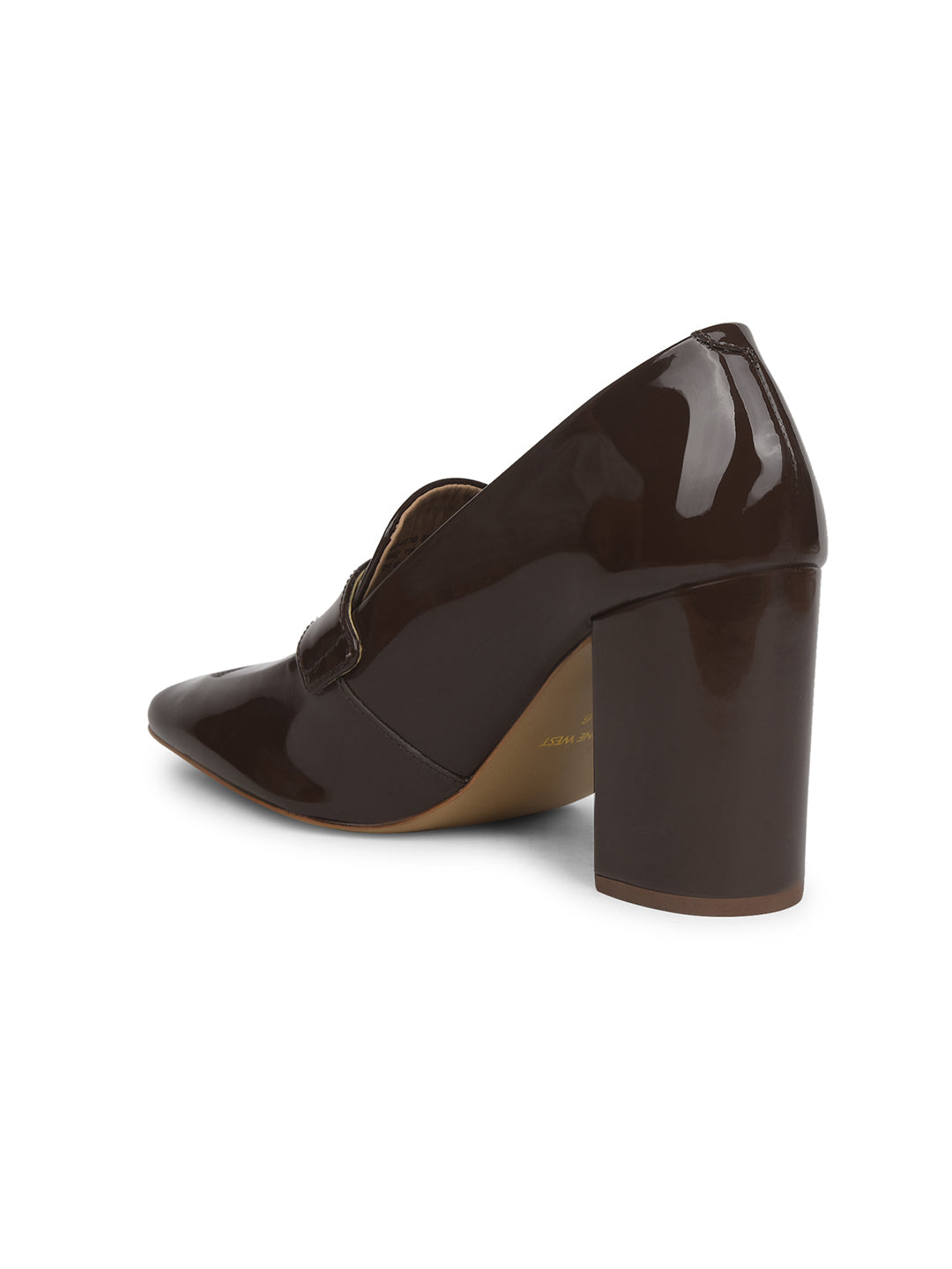 Nine West Women Casual Block Heel Pump - Brown - View 3