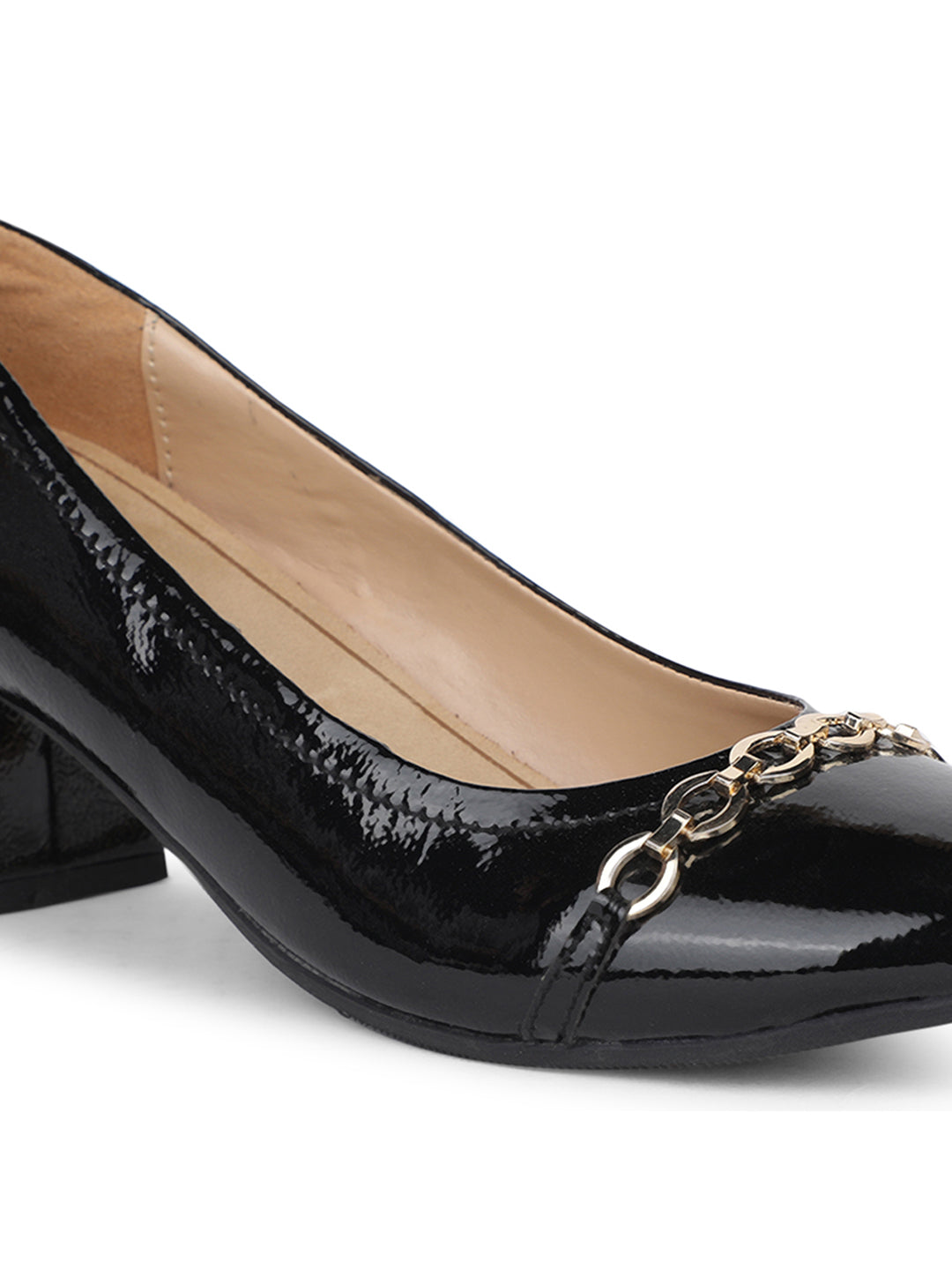 Hush Puppies Women Black Block Heel Ballerina - Black - View 5