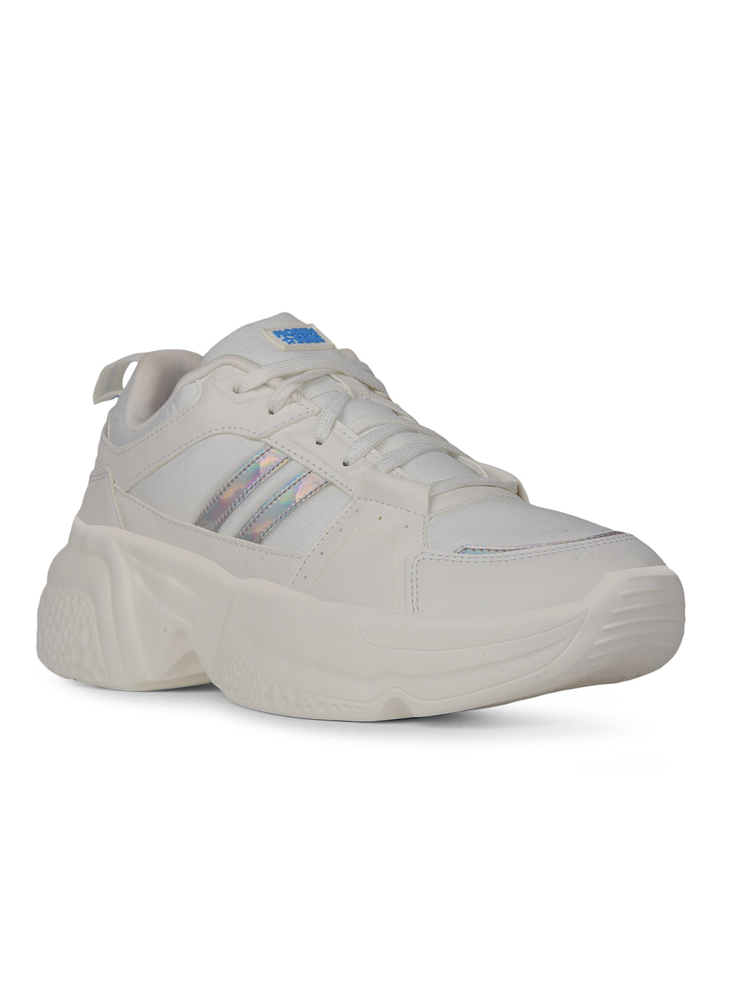 North Star Women White Casual Lace-up Sneakers - White - View 1