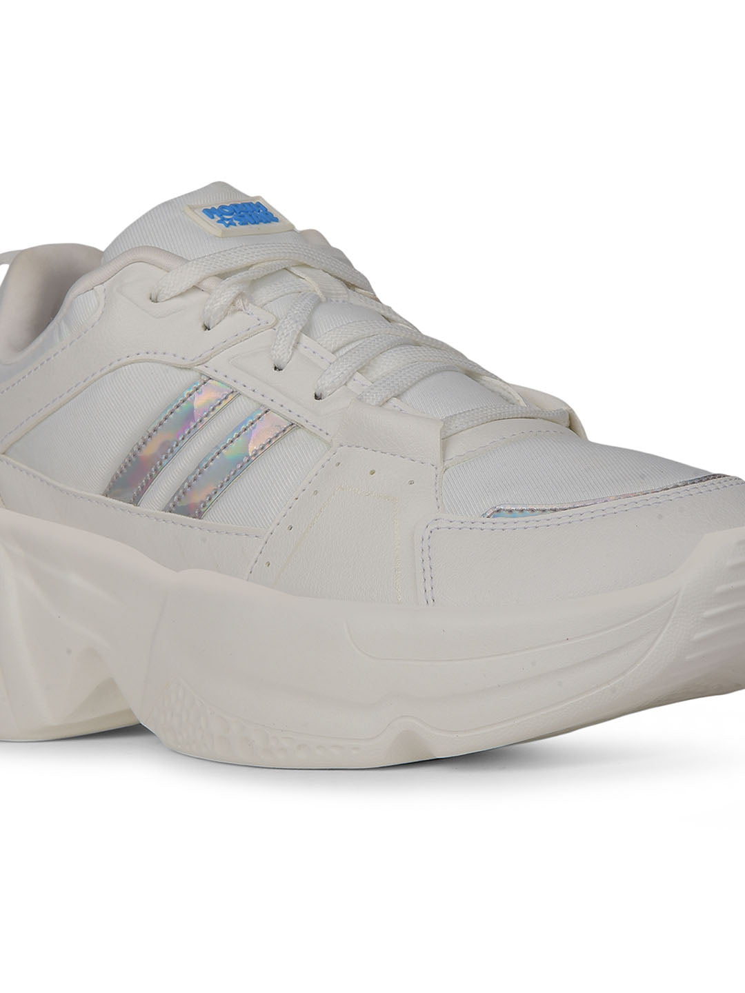 North Star Women White Casual Lace-up Sneakers - White - View 5