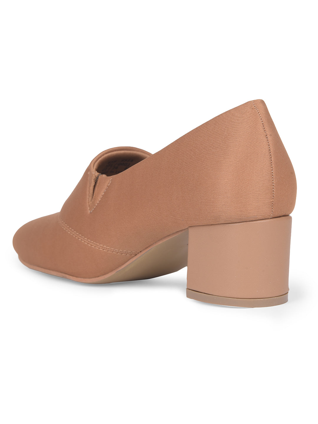 Bata Women Beige Pointed-Toe Block Heel Pump - Beige - View 3