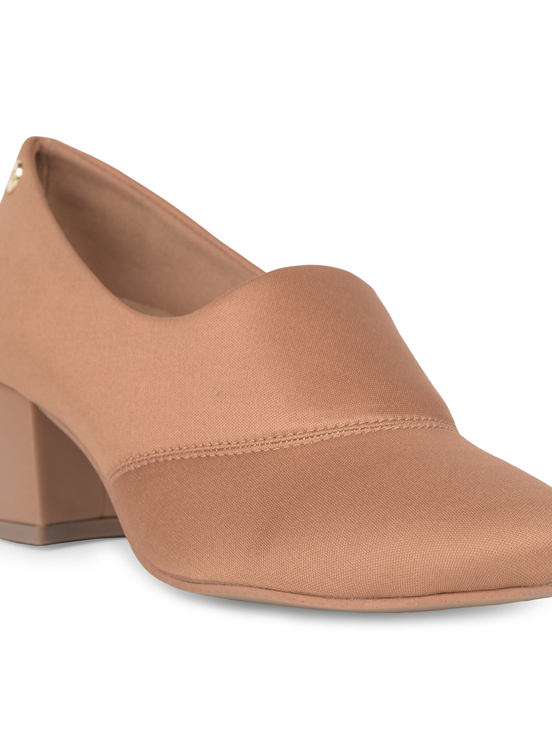 Bata Women Beige Pointed-Toe Block Heel Pump - Beige - View 5