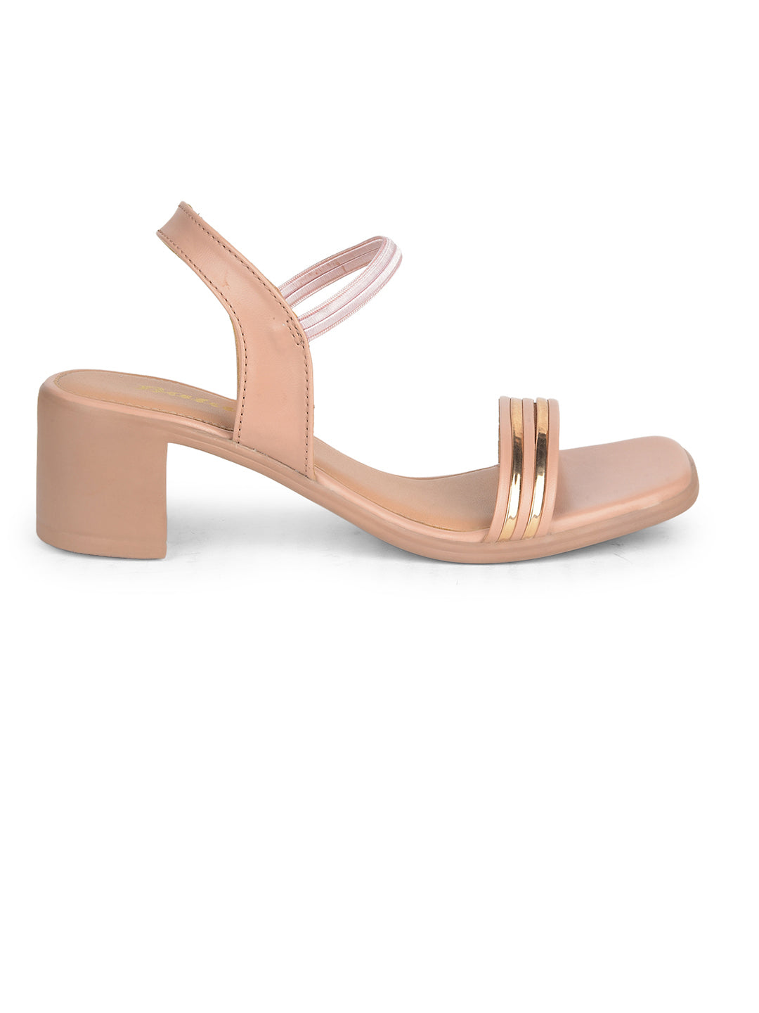 Bata Women Nude BackStrap Block Heel Sandal - Nude - View 2