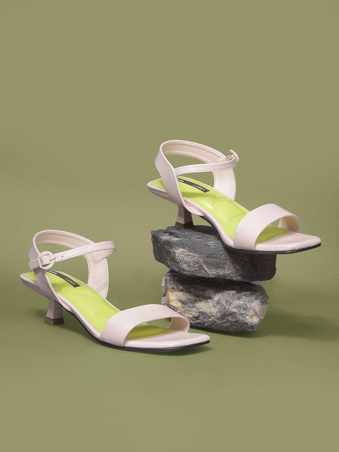 Bata Women White Ankle Strap Kitten Heel Sandal - White - View 6