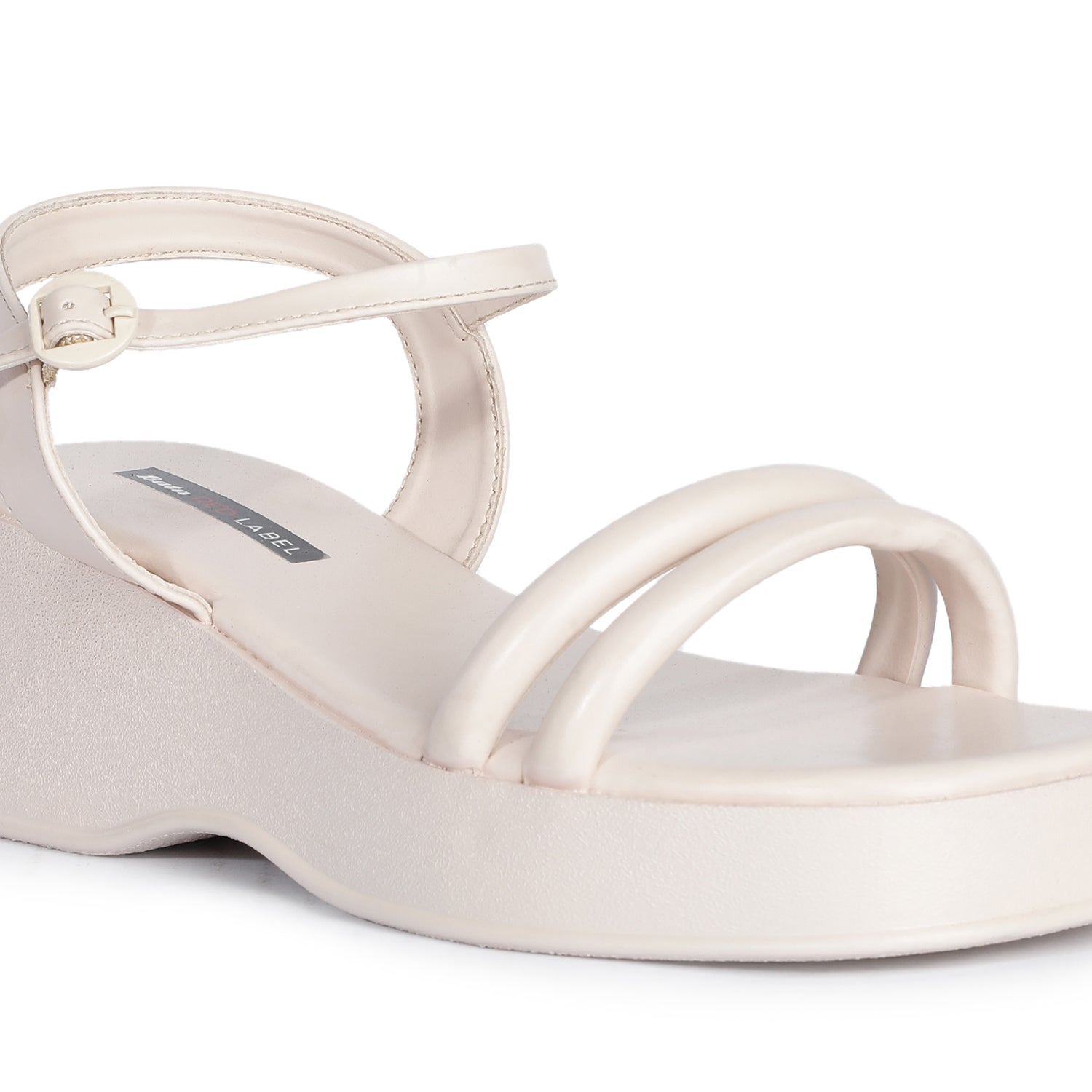 Bata Women Off White Ankle Strap Wedge Heel Sandal - Off White - View 5