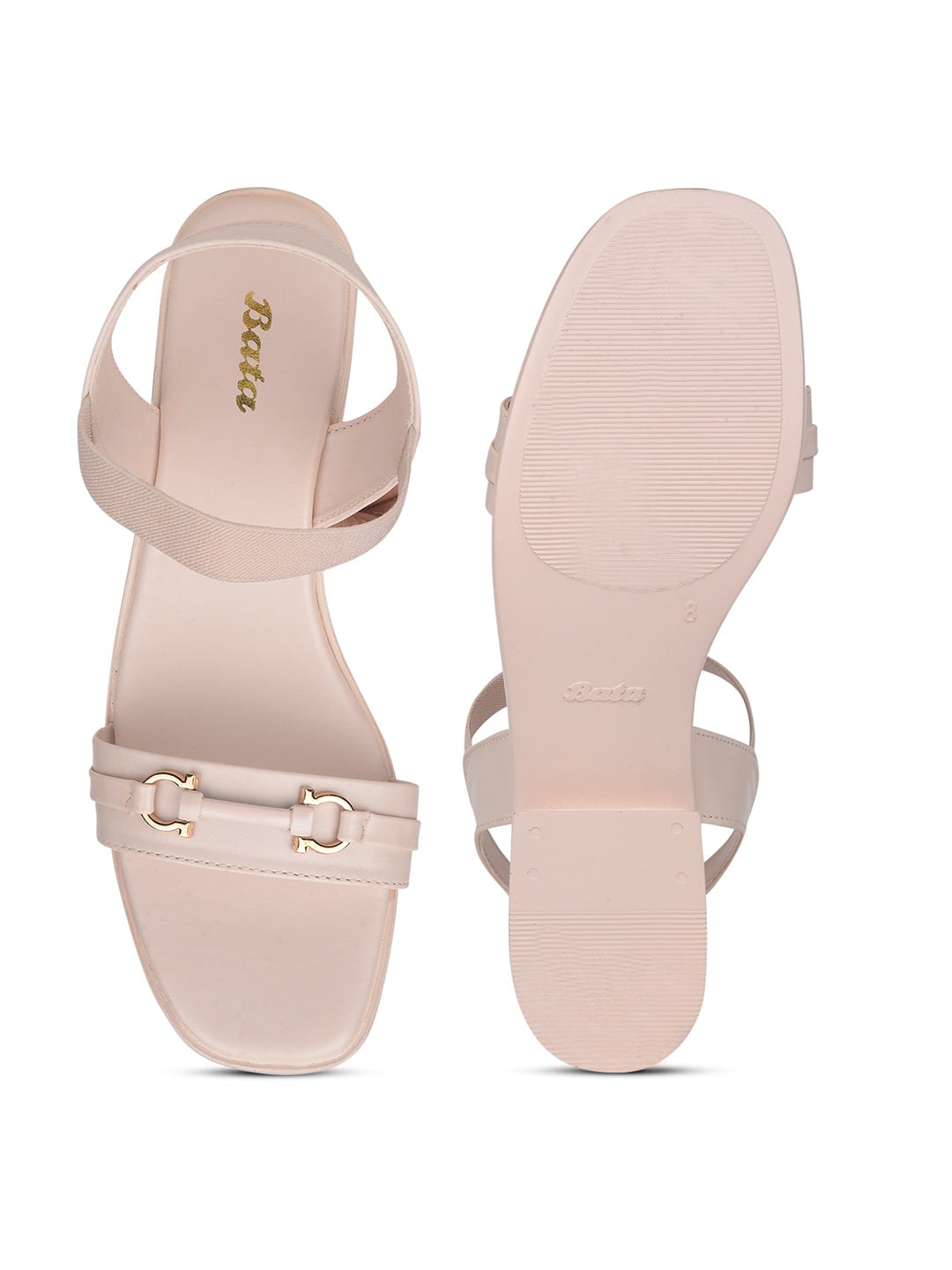 Bata Women Off White Ankle Strap Block Heel Sandal - Off White - View 4