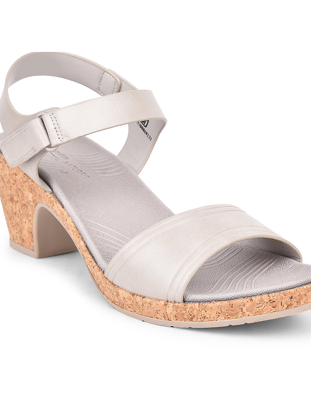Bata Comfit Women Grey Velcro Strap Block Heel Sandal - Grey - View 5