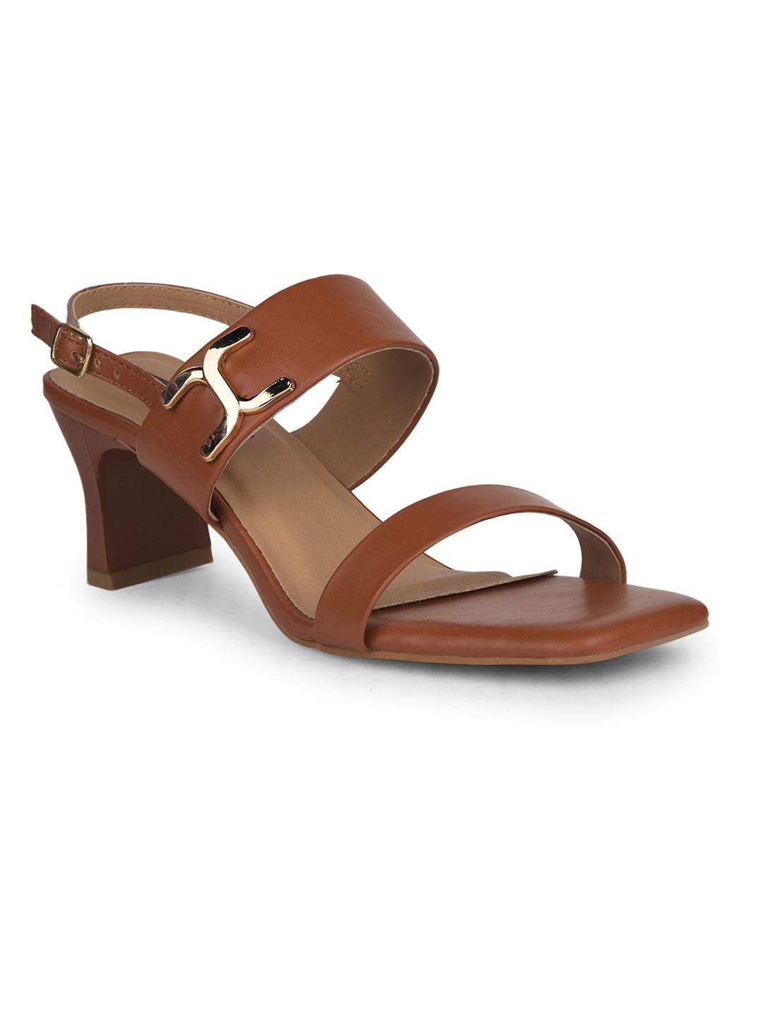 Bata Women's Tan Block Heel Sandals - Tan