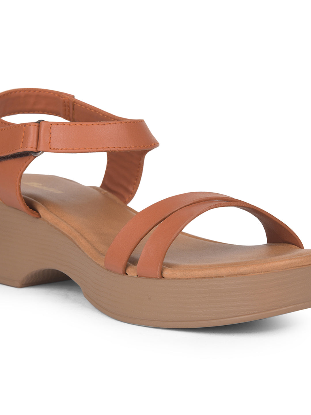 Bata Women Tan Ankle Strap Wedge Heel Sandal - Tan - View 5