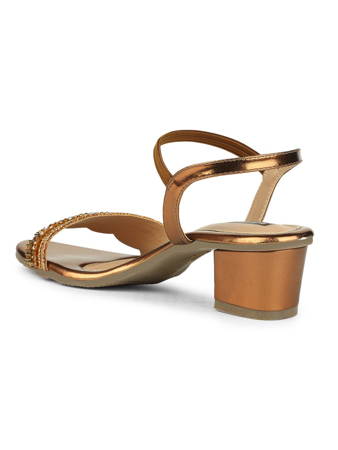 Bata Women Brown Ankle Strap Block Heel Sandal - Brown - View 3