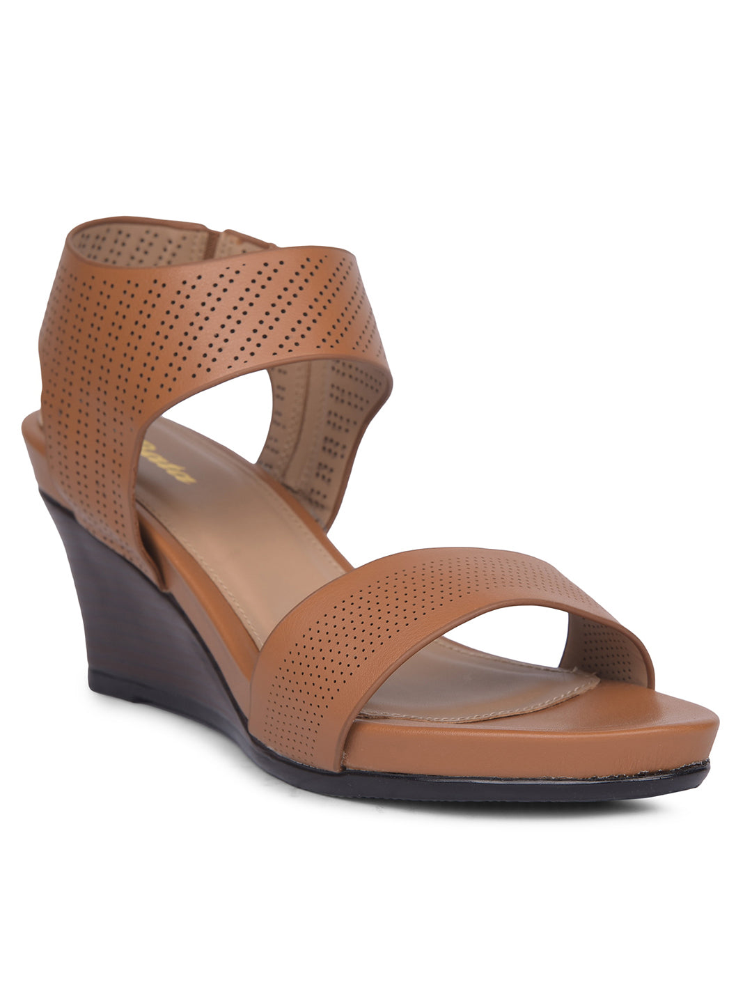 Bata Women Brown Ankle Strap Wedge Heel Sandal - Brown - View 1