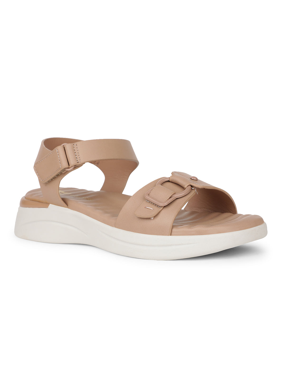 Bata Comfit Women Pink Velcro Strap Wedge Heel Sandal - Pink - View 1