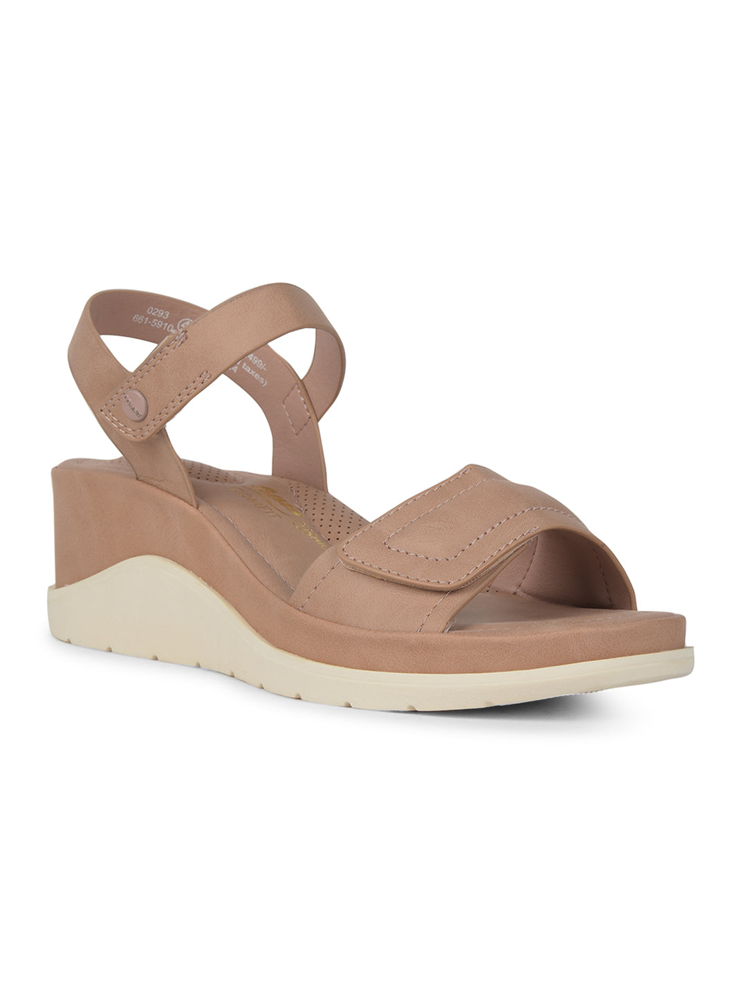 Bata Comfit Women Pink Ankle Strap Wedge Heel Sandal - Pink - View 1