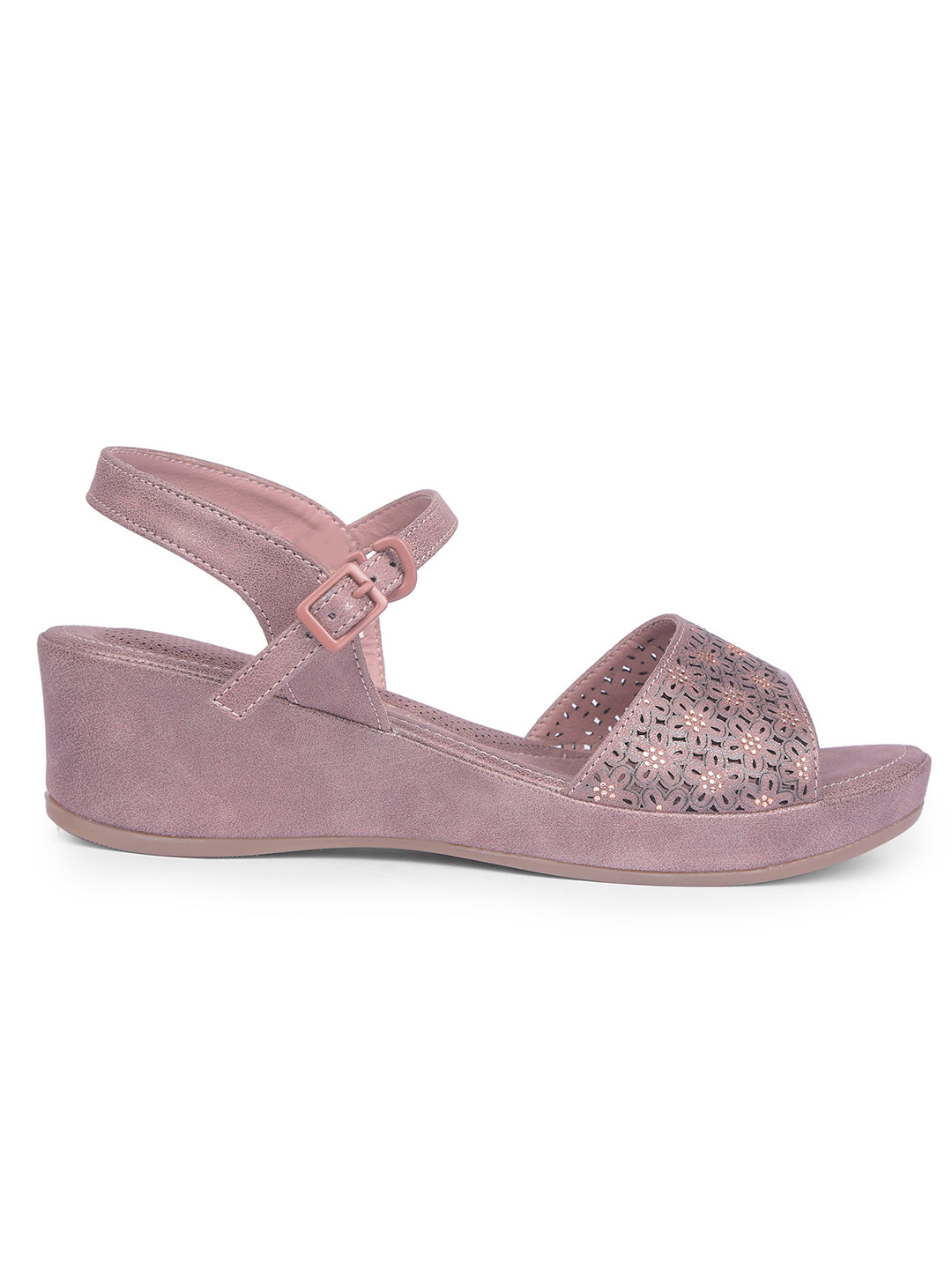 Bata Comfit Women Pink Ankle Strap Wedge Heel Sandal - Pink - View 2
