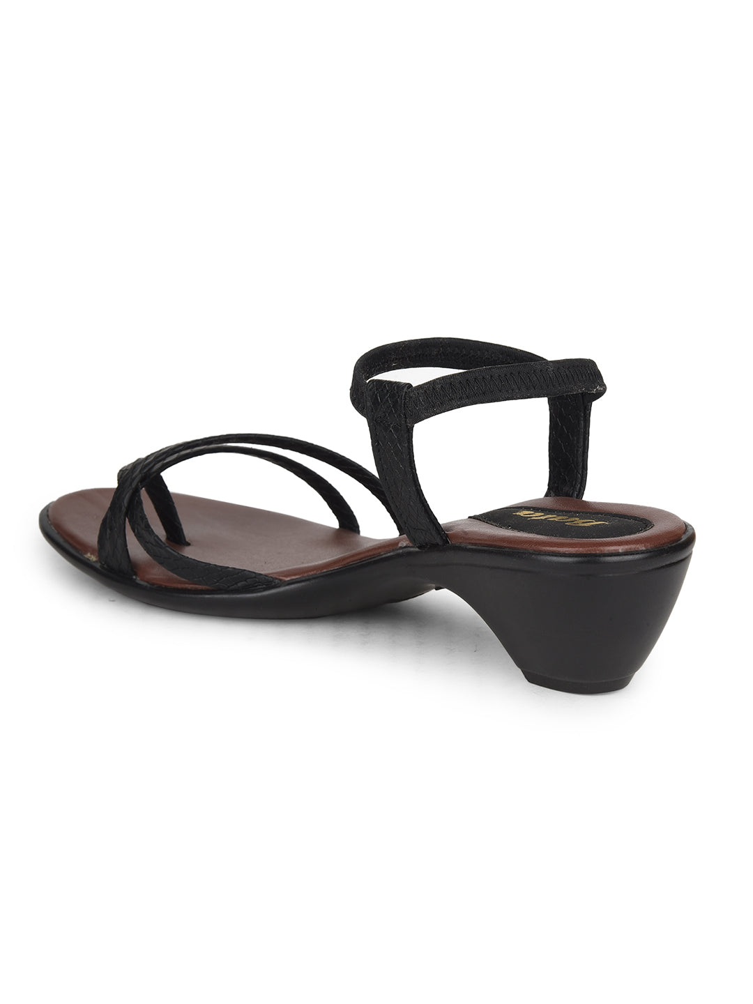 Bata Women Casual Block Heel Sandal - Black - View 3