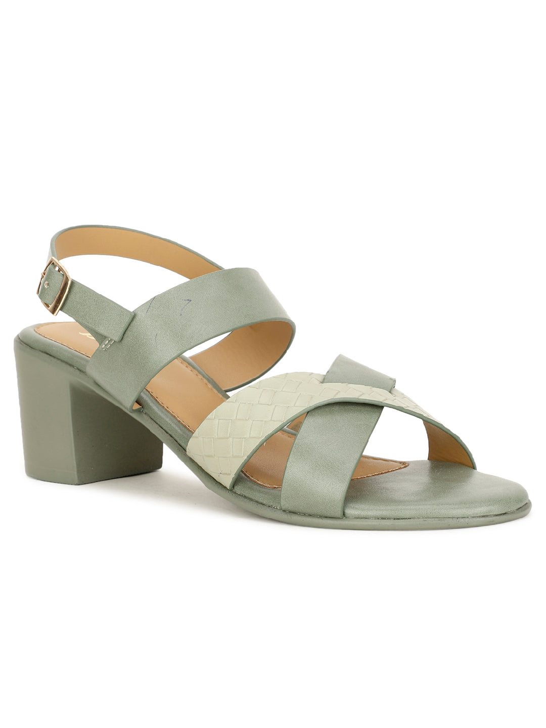 Bata Women Block Heel Slingback Sandal - Olive - View 1