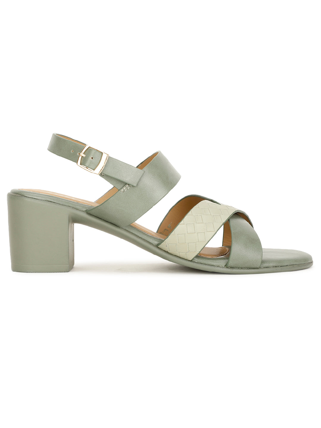 Bata Women Block Heel Slingback Sandal - Olive - View 2