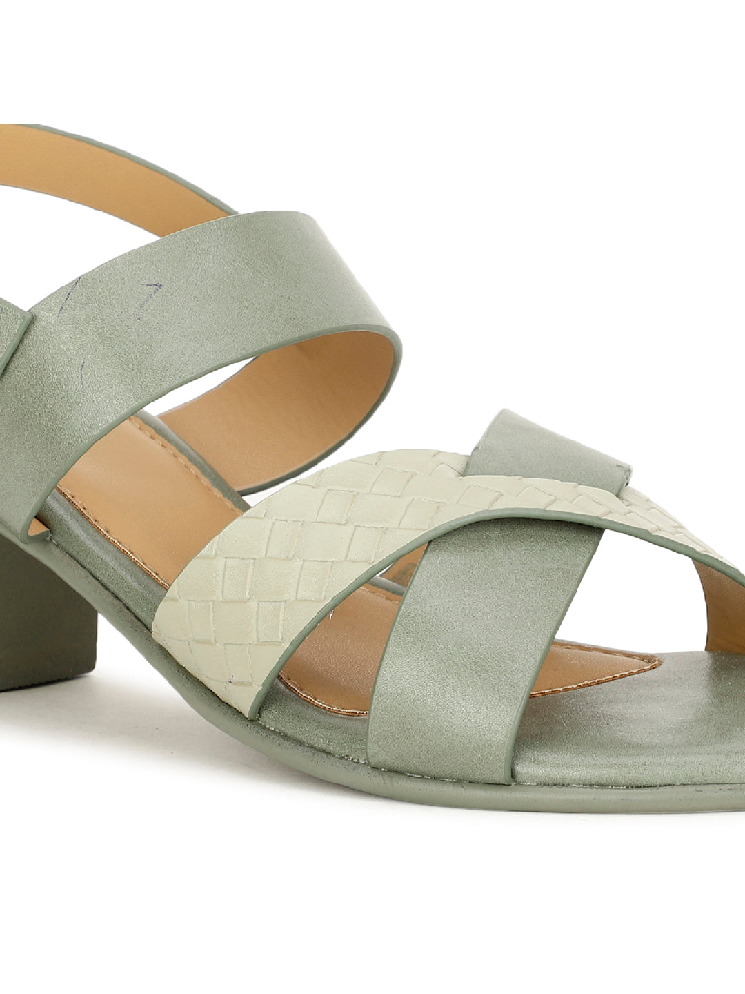 Bata Women Block Heel Slingback Sandal - Olive - View 5