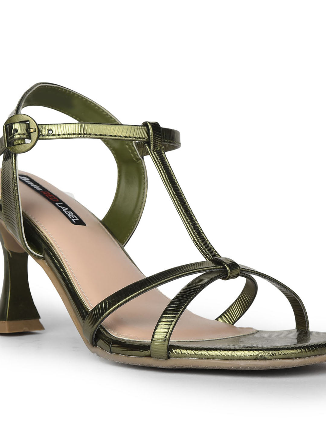 Bata Women Green Ankle Strap Spool Heel Sandal - Green - View 5