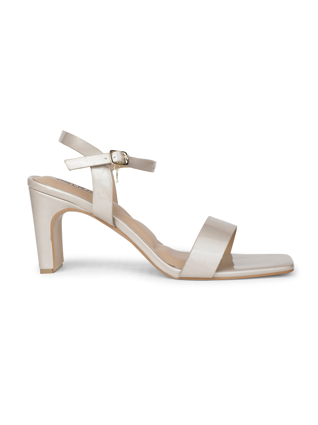 Bata Women Beige Ankle Strap Block Heel Sandal - Beige - View 2
