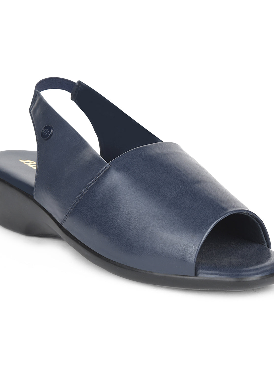 Bata Women Navy Blue BackStrap Wedge Heel Sandal - Navy Blue - View 5