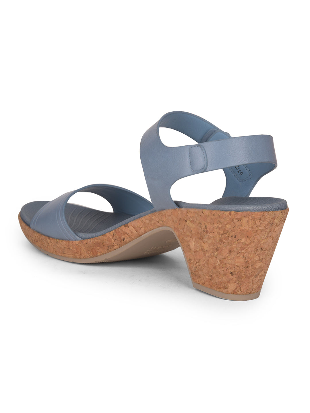 Bata Comfit Women Light Blue Velcro Strap Block Heel Sandal - Light Blue - View 3