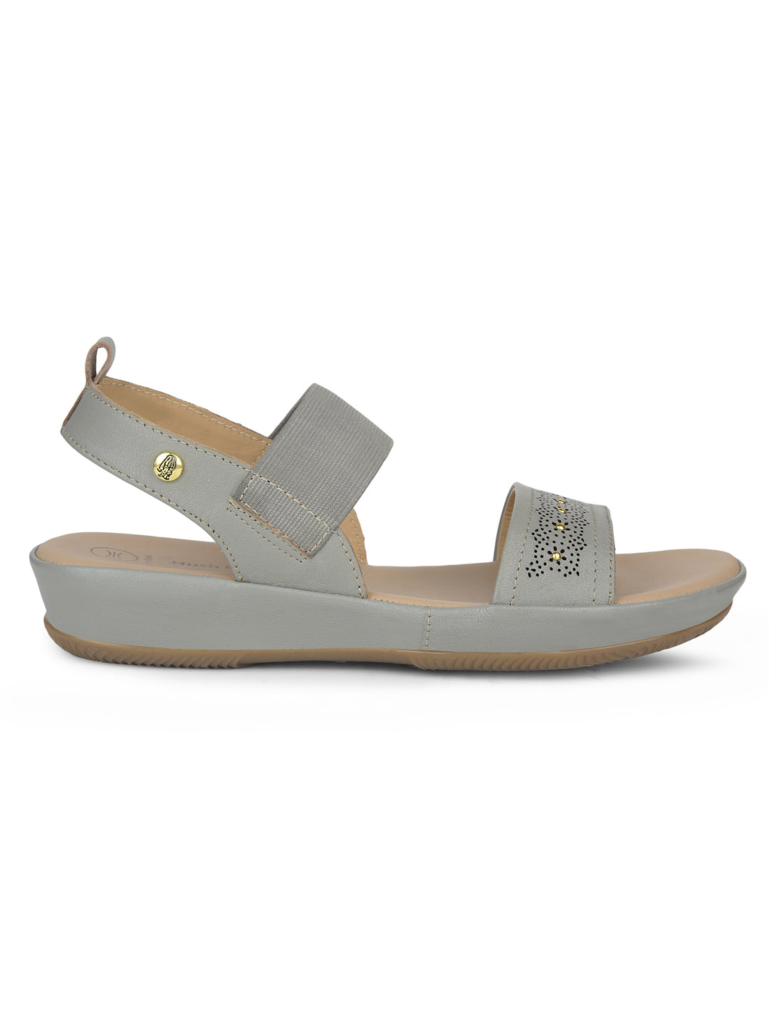 Hush Puppies Women Grey BackStrap Wedge Heel Sandal - Grey - View 2