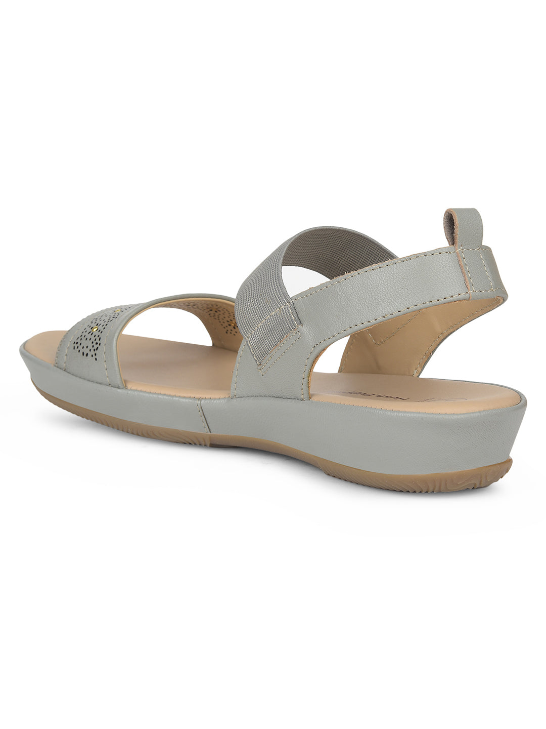 Hush Puppies Women Grey BackStrap Wedge Heel Sandal - Grey - View 3