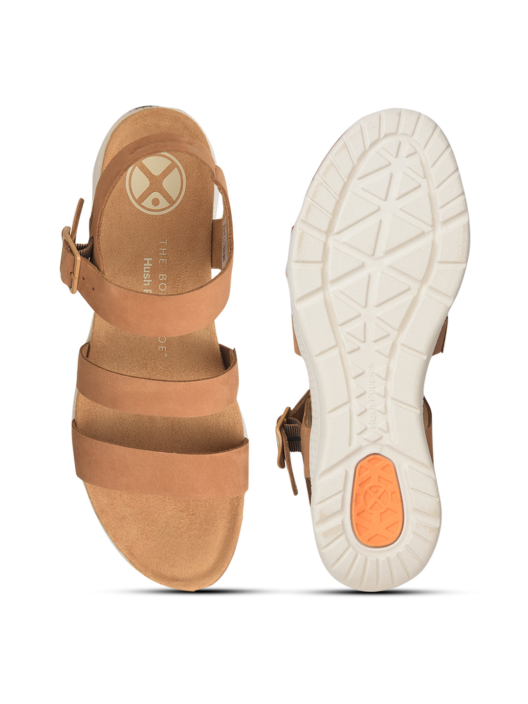 Hush Puppies Women Tan Wedge Heel Sandal With Buckle Closure - Tan - View 4