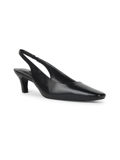 Nine West Women Pointed-Toe Kitten Heel Sandal - Black - View 1