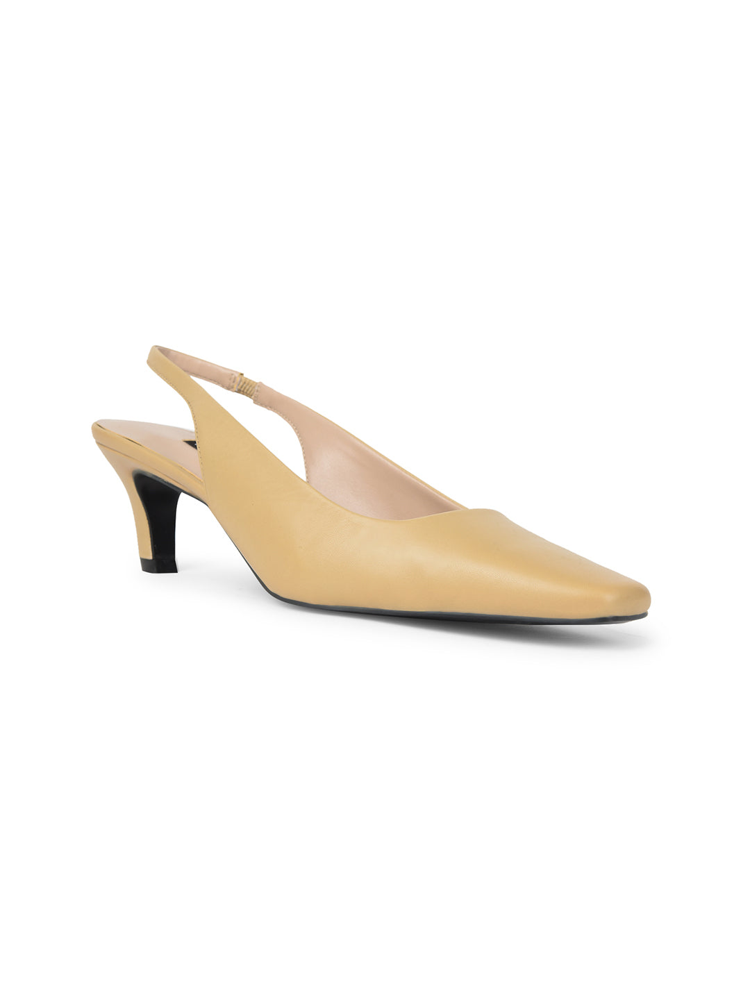 Nine West Women Pointed-Toe Kitten Heel Sandal - Beige - View 1