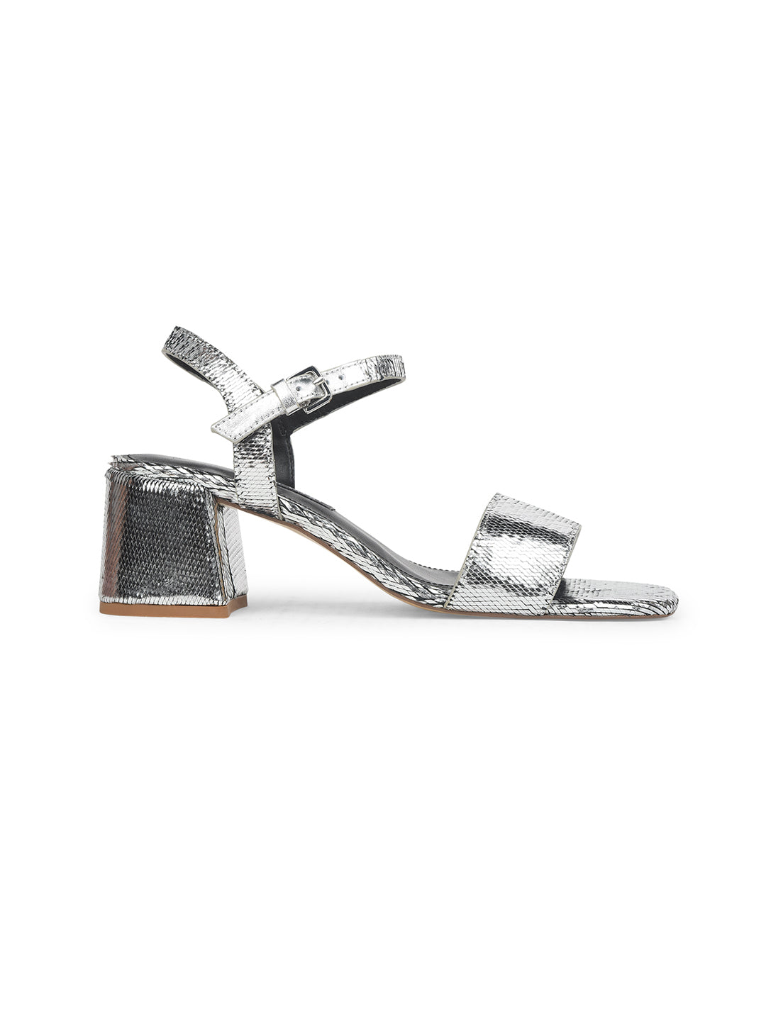 Nine West Women's Gunmetal Block Heel Sandals - Gunmetal