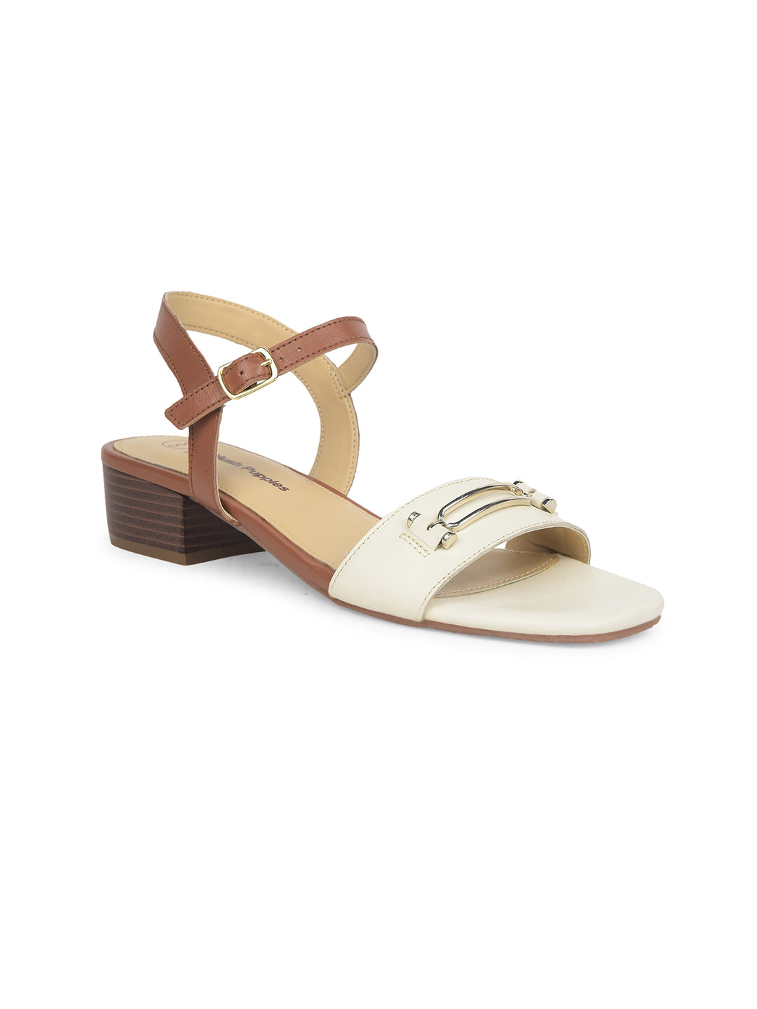 Hush Puppies Women Tan BackStrap Block Heel Sandal - Tan - View 1