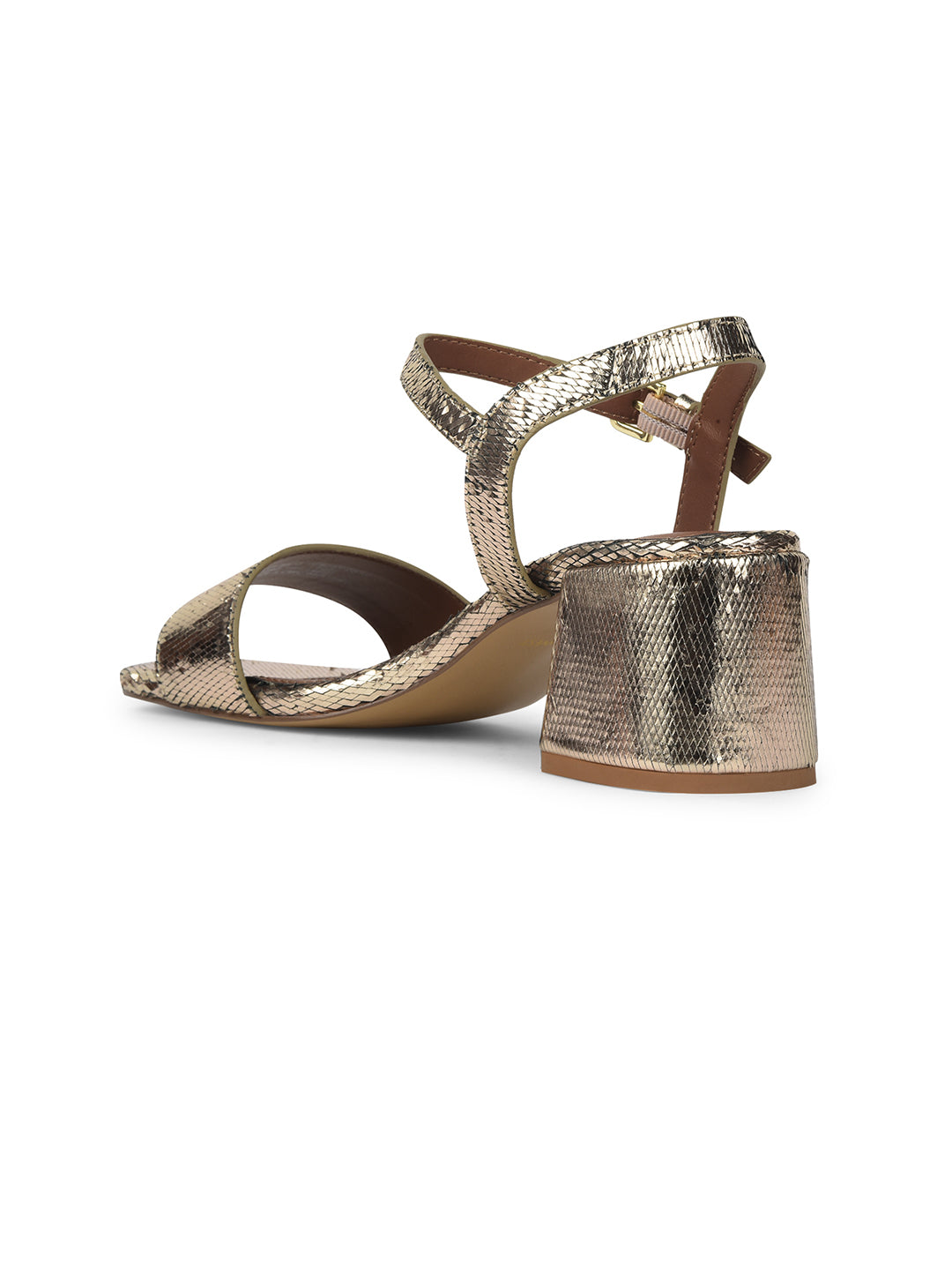 Nine West Women Ankle-Strap Block Heel Sandal - Gold - View 3