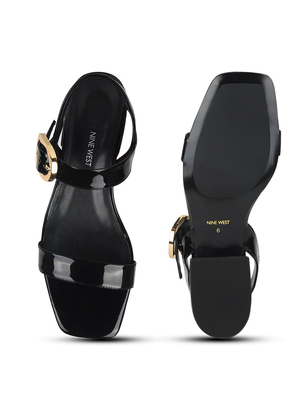 Nine West Women Ankle-Strap Block Heel Sandal - Black - View 4