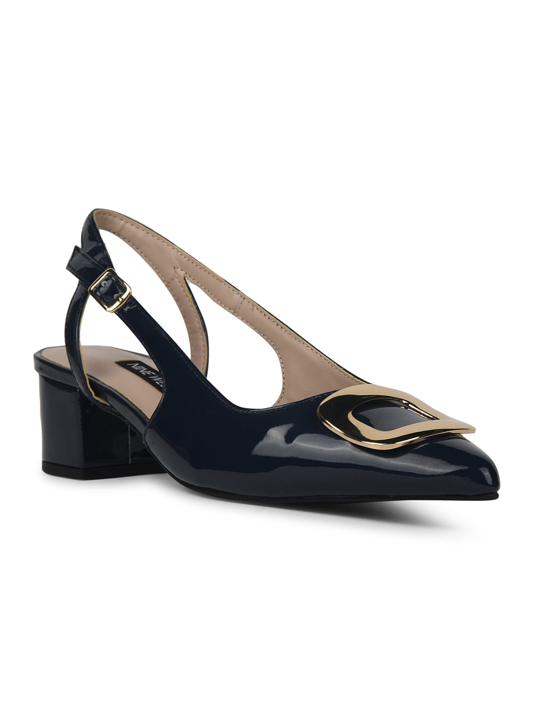 Nine West Women's Navy Block Heel Sandals - Navy