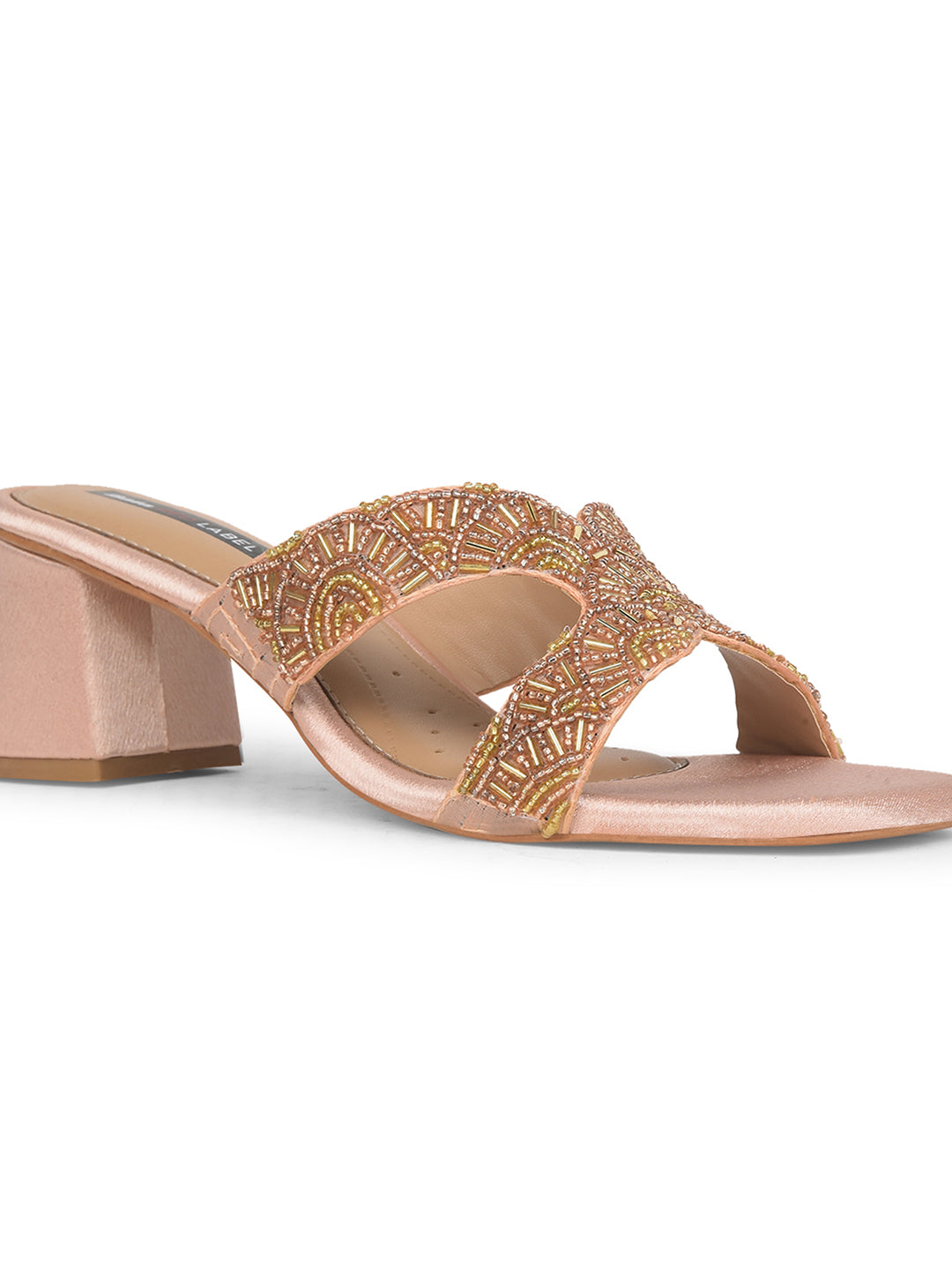 Bata Women Nude Block Heel Mule Sandal - Nude - View 5