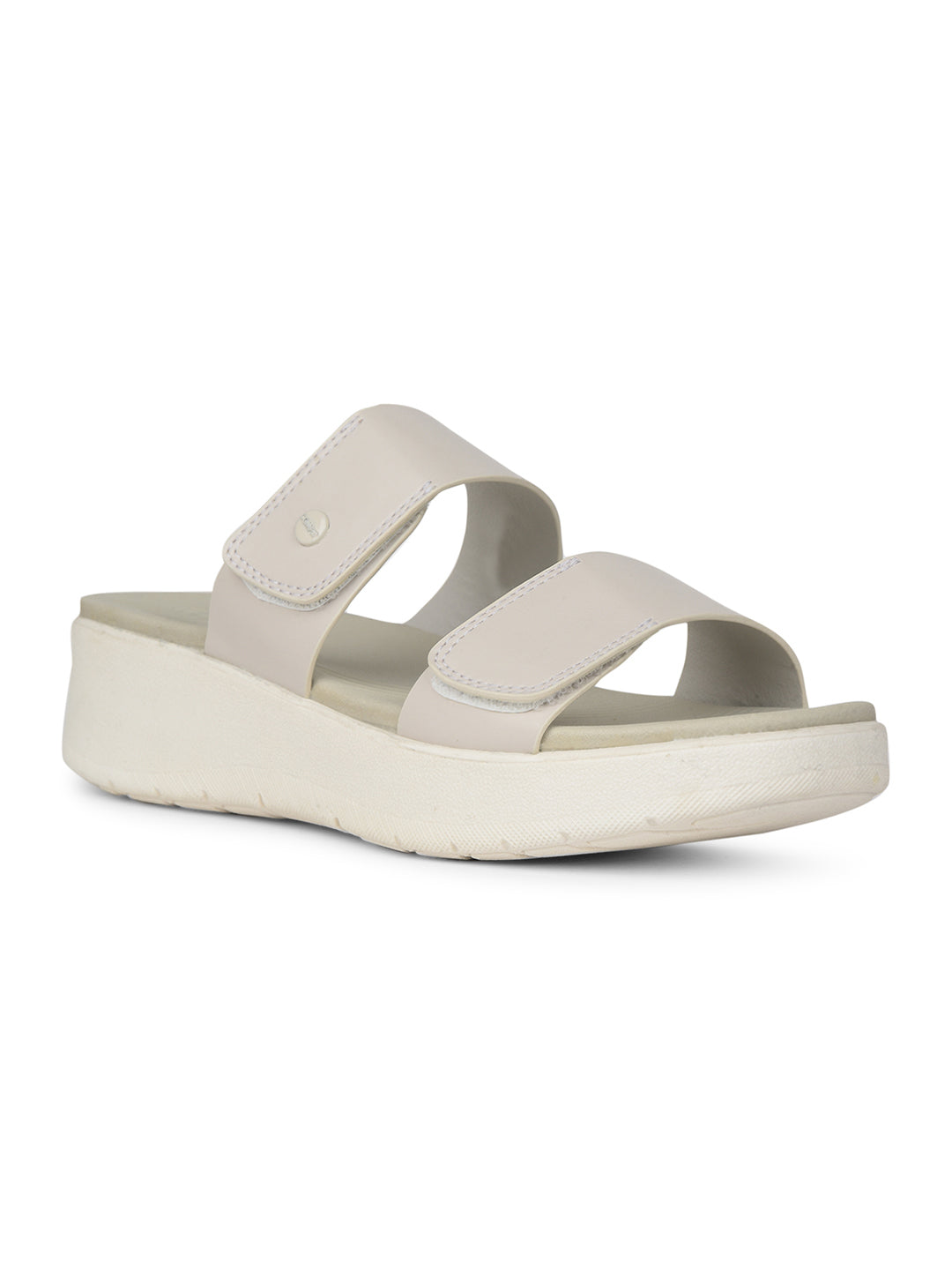 Bata Comfit Women Off White Platform Heel Mule Sandal - Off White - View 1