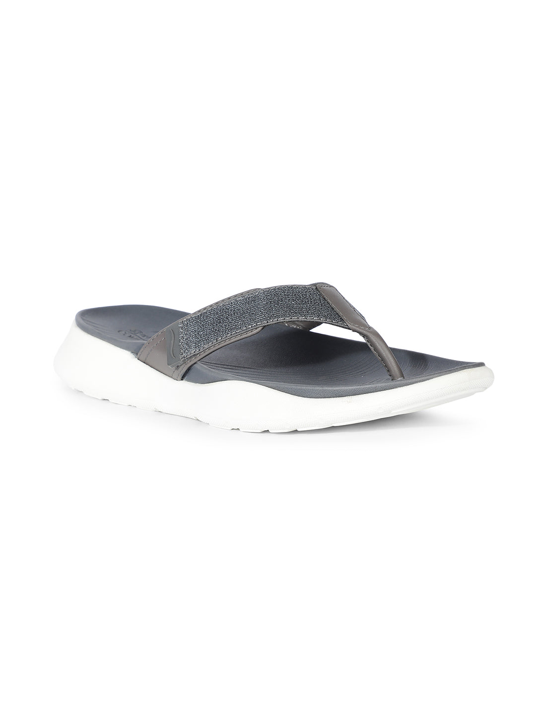 Bata Comfit Women Dark Grey Wedge Heel Thong Sandal - Dark Grey - View 1