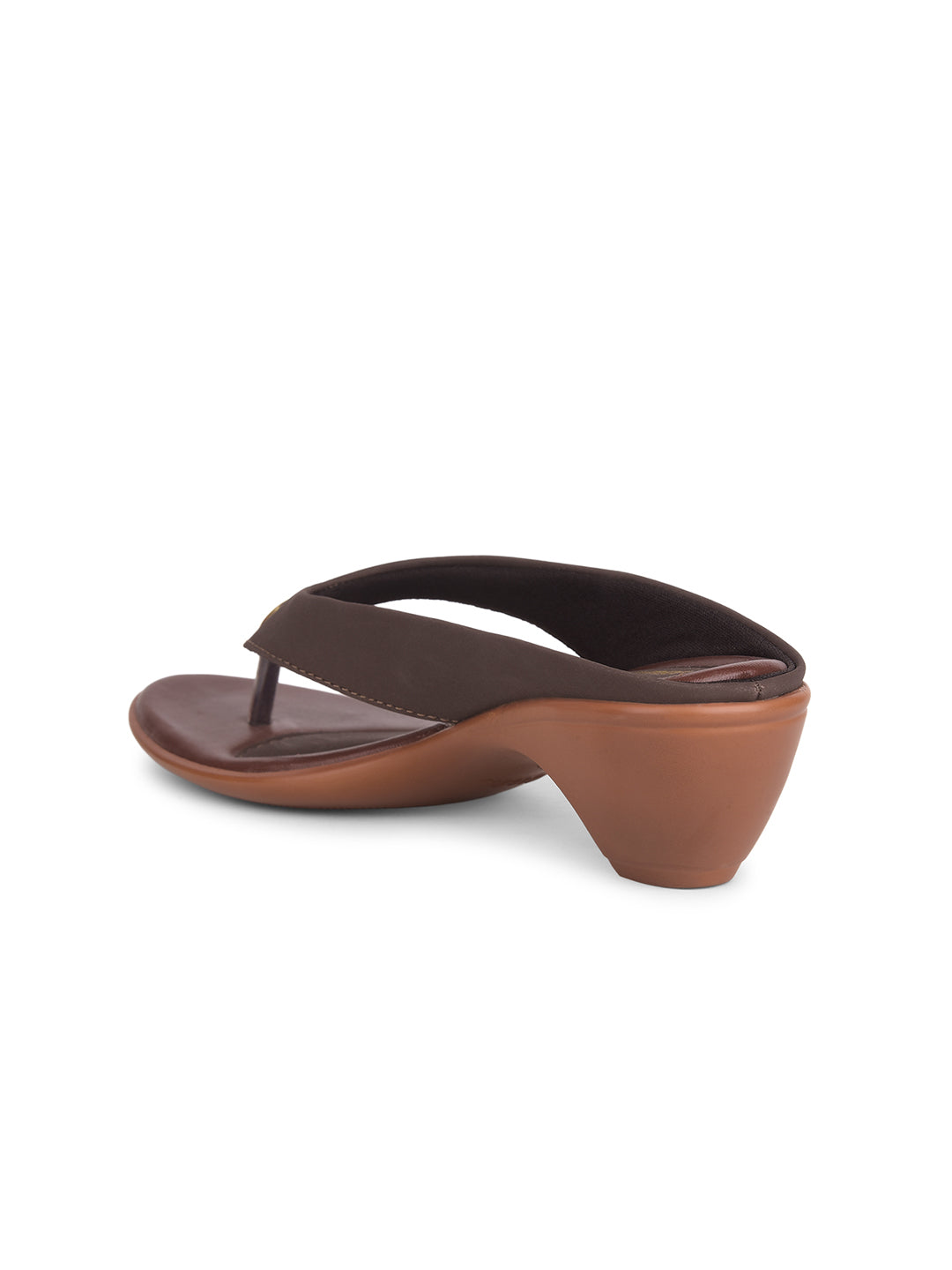 Bata Women Brown Block Heel Thong Sandal - Brown - View 3